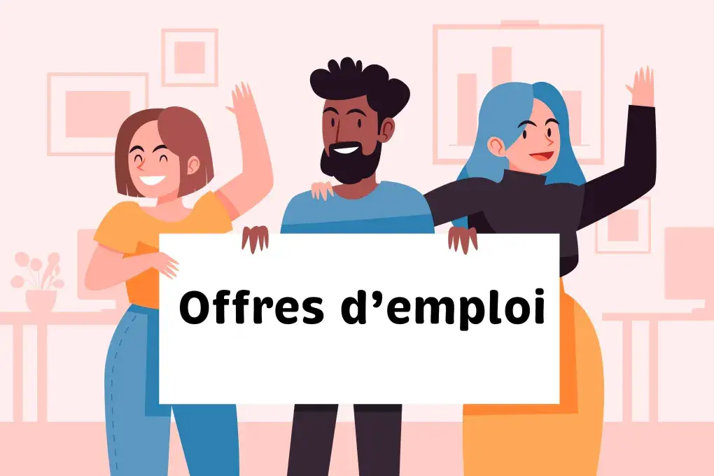 Illustration montrant trois personnages souriant faisant un signe de bonjour