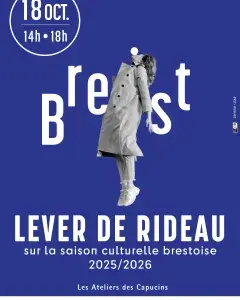 Affiche officielle du lever de rideau montrant une jeune femme flottant dans l'air