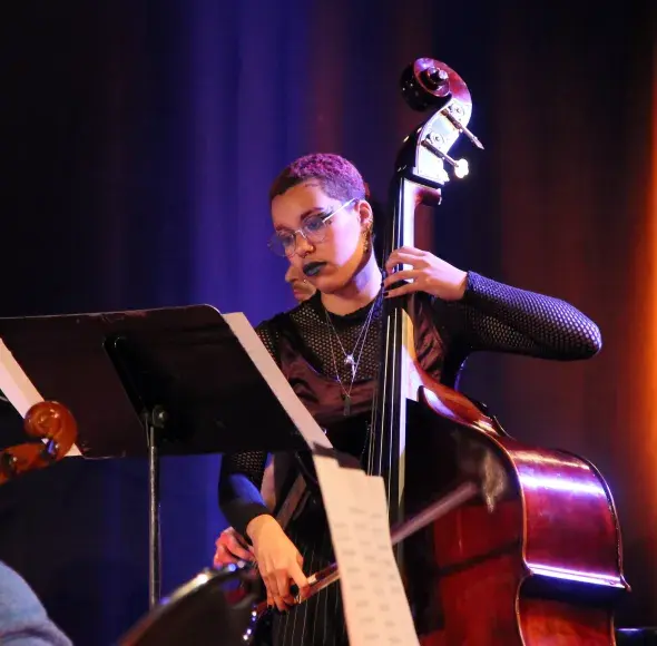 Violoncelliste en concert