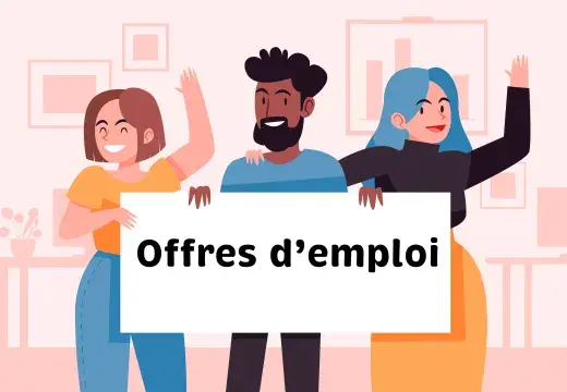 Illustration montrant trois personnages souriant faisant un signe de bonjour