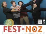 Affiche du Fest-Noz montrant une photo des cinq musiciens du groupe War-Sav